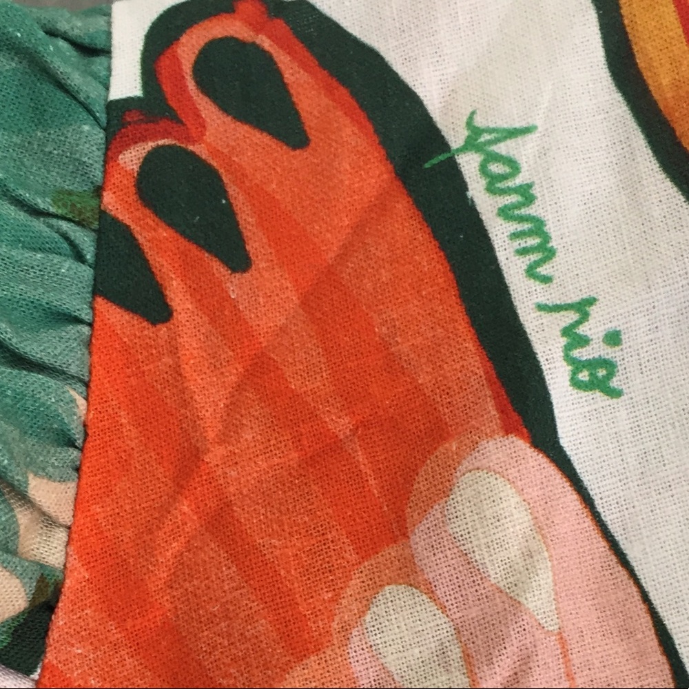 FARM Rio Ruffle-Sleeve Linen Jumpsuit Tropical - Picture 12 of 15